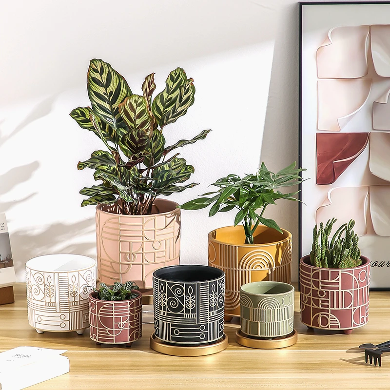 Simple Cylindrical Ceramic Flo - Aloe Vera Pot ulasan dan harga