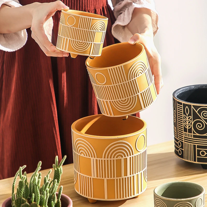 Simple Cylindrical Ceramic Flo - Aloe Vera Pot ulasan dan harga